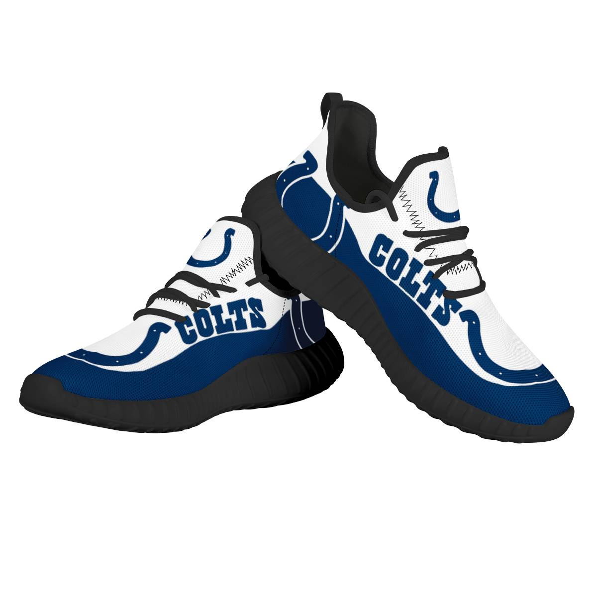 Men's NFL Indianapolis Colts Mesh Knit Sneakers/Shoes 003